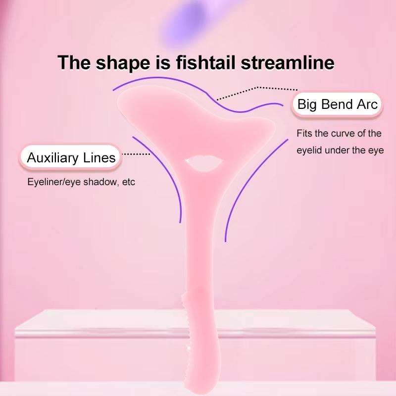 Multi-Functional Eyeliner Stencil Wing Tips Silicone Eyeliner Aid Drawing Lipstick Wearing Assistant Baffle Reusable Makeup