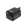 65W GaN Fast Charger with USB, PD, Type-C Retractable Cable, Multi-Port EU/UK Plug.