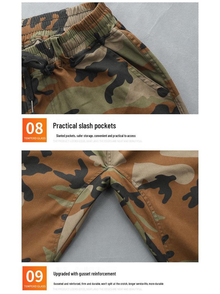 Men's Camouflage Workwear Set: Multi-Pocket, Wear-Resistant, Anti-Scald, Stretchy for Electric Welders, Spring/Autumn Style