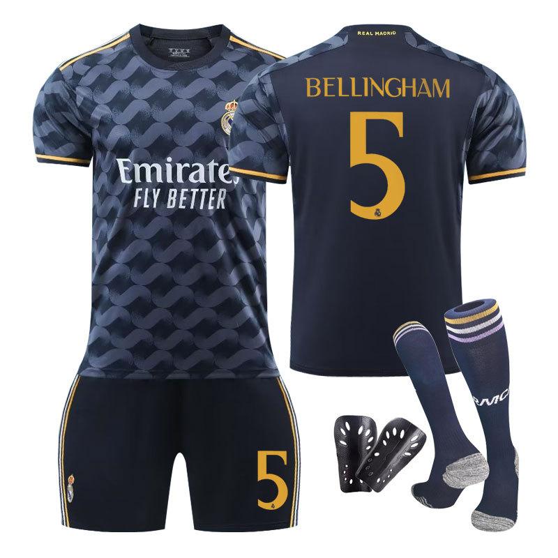 Real Madrid Away Adults and Children's Student Training Clothes Set Jersey Sportswear Men's and Women's Football Clothes La Liga