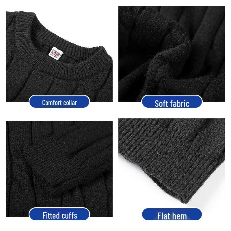 Jeanswest Men's Loose Fit Warm Knit Sweater