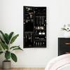 VidaXL Jewelry Cabinet with Mirror and LED Lighting Wall-Mounted Black 353254