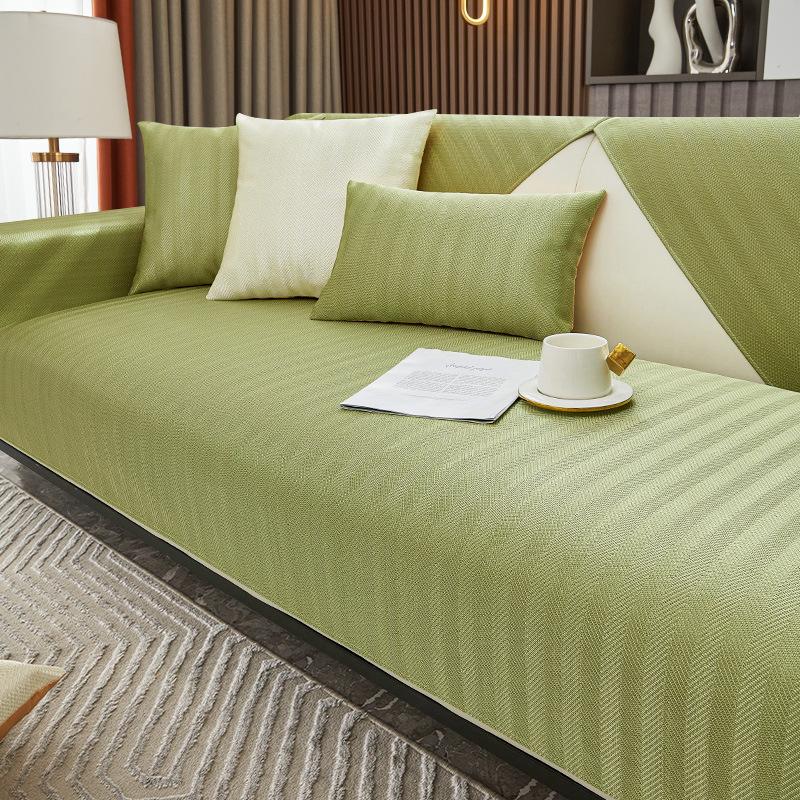 Cooles Eisseiden-Sofakissen für den Sommer, Sommersitzkissen für den Sommer, rutschfester Sofabezug, Neu 2024, Sitzkissenbezug, Stoff