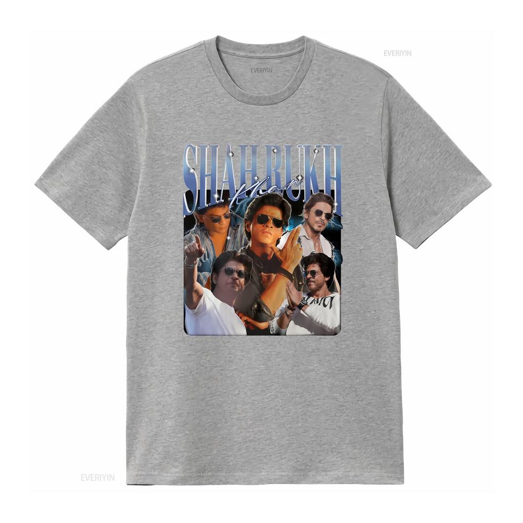 Shah Rukh Khan T Shirt Vintage Retro Fan Merch Clothing Washed Slightly Fashion Casual Versatile Soft Vintage Washed