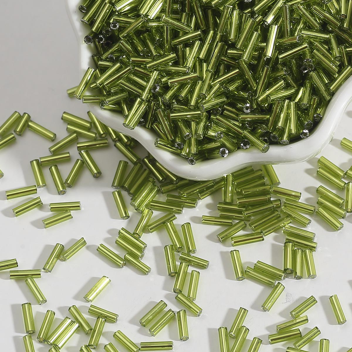 

300/700 шт чешские цилиндрические стеклянные бусины европейские семенные длинная трубка с двумя отверстиями свободные бусины для изготовления ювелирных изделий 2x7mm 300pcs