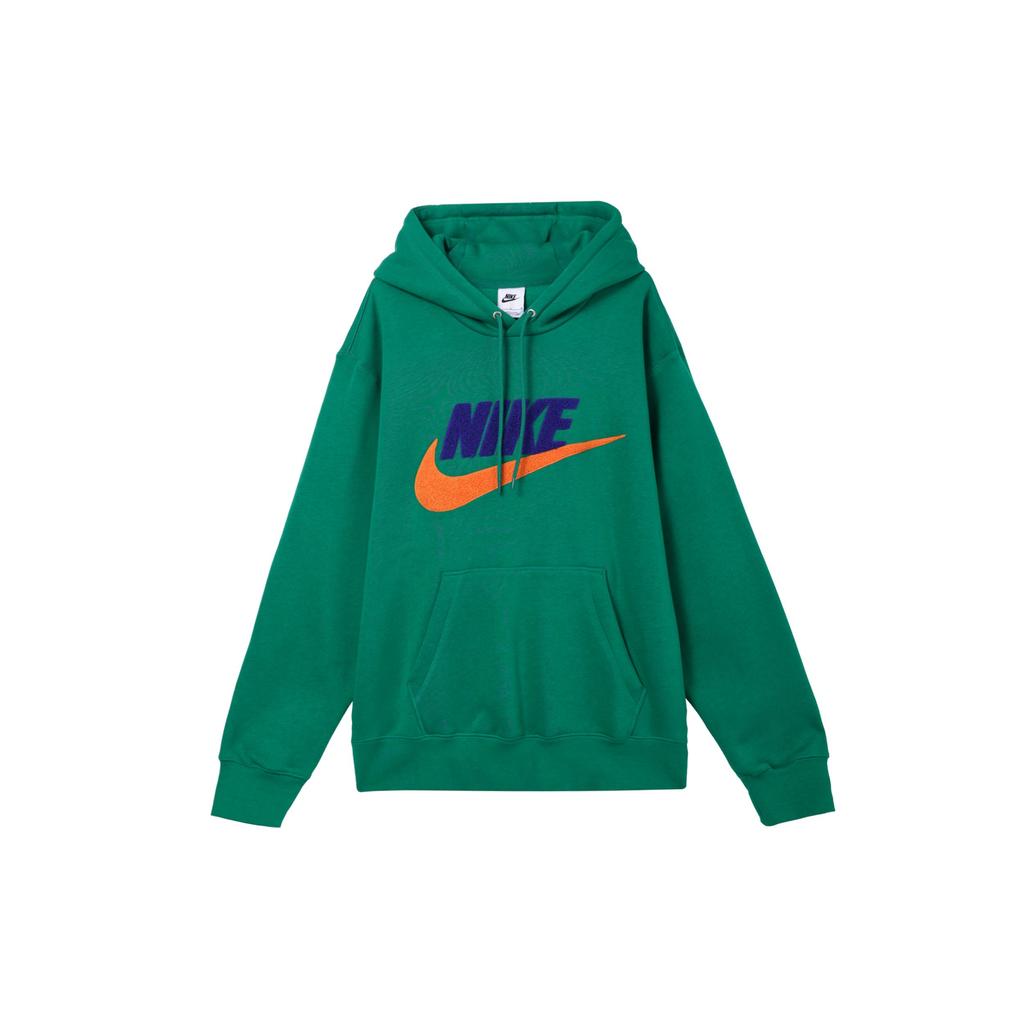 Nike Club Fleece Logo Print Hoodie With Fleece Lining Men Hoodie Peacock-Green FN3105-365