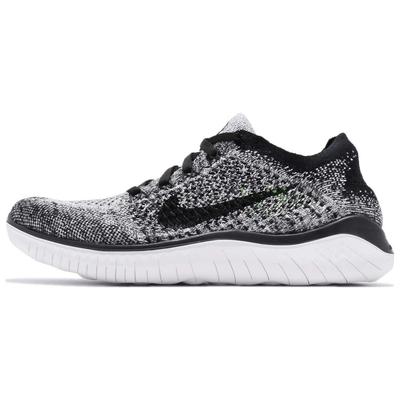 Baskets Free RN Flyknit 2018 Blanc Noir Femme 942839-101