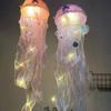 Hanging Jellyfish Light Glowing Night Hanging Light Crafts Household for Indoor Outdoor Garden Yard Decoration