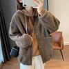 Imitation Lamb Wool Jacket Women's Autumn and Winter High-end Sense of Super Good-looking Polar Fleece Warm Baseball Uniform Top