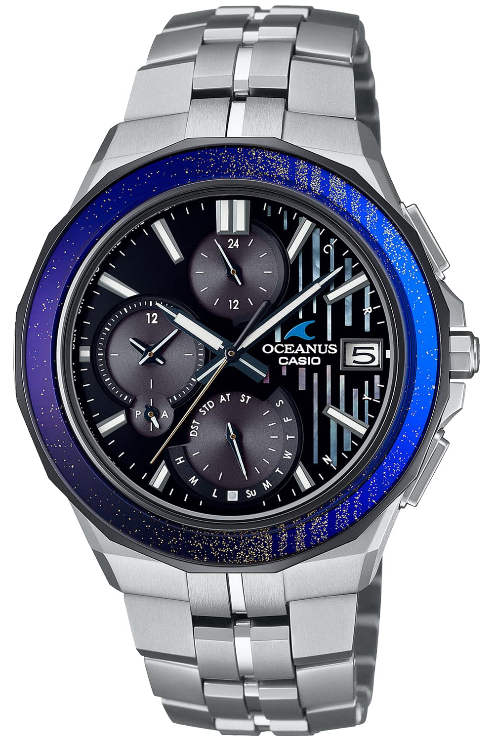 

Годинник Oceanus Manta оснащений радіо Bluetooth Solar Makie Makie Blur Drawing Waterfall Pattern Silver [Casio] [] - OCW-S5000MB-1AJF для чоловіків