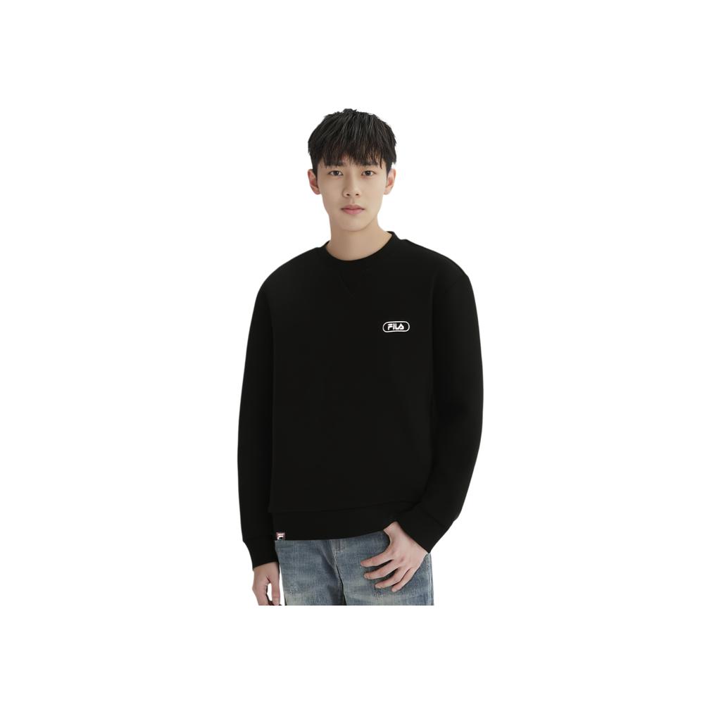 Fila Original Trendige Mode Lässig Locker Bequem Vielseitig Rundhals Pullover Sweatshirt Herren Sweatshirt F11M549212FBK