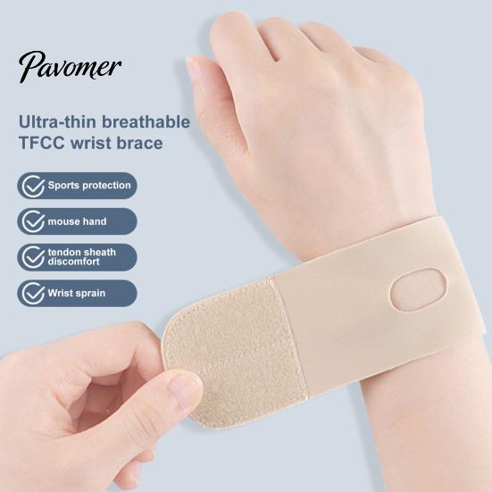 Sports Wrist Brace with Fastener Tape Super Soft Ultra-Thin Strap Breathable Carpal Tunnel Pain Relief Support Wrap Compression Rring Pad