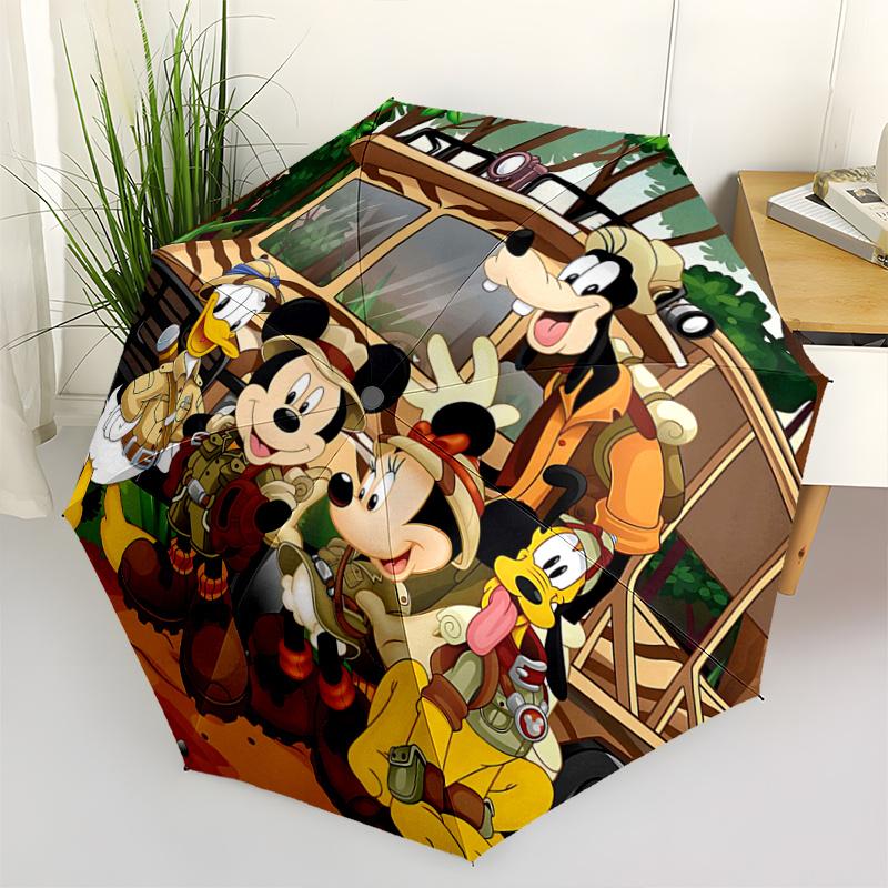 

1pc Disney Safari Adventure Umbrella: Automatic Opening & Closing, Foldable Design, Outdoor Use, Perfect Gift for Fans, Travelers, Everyday