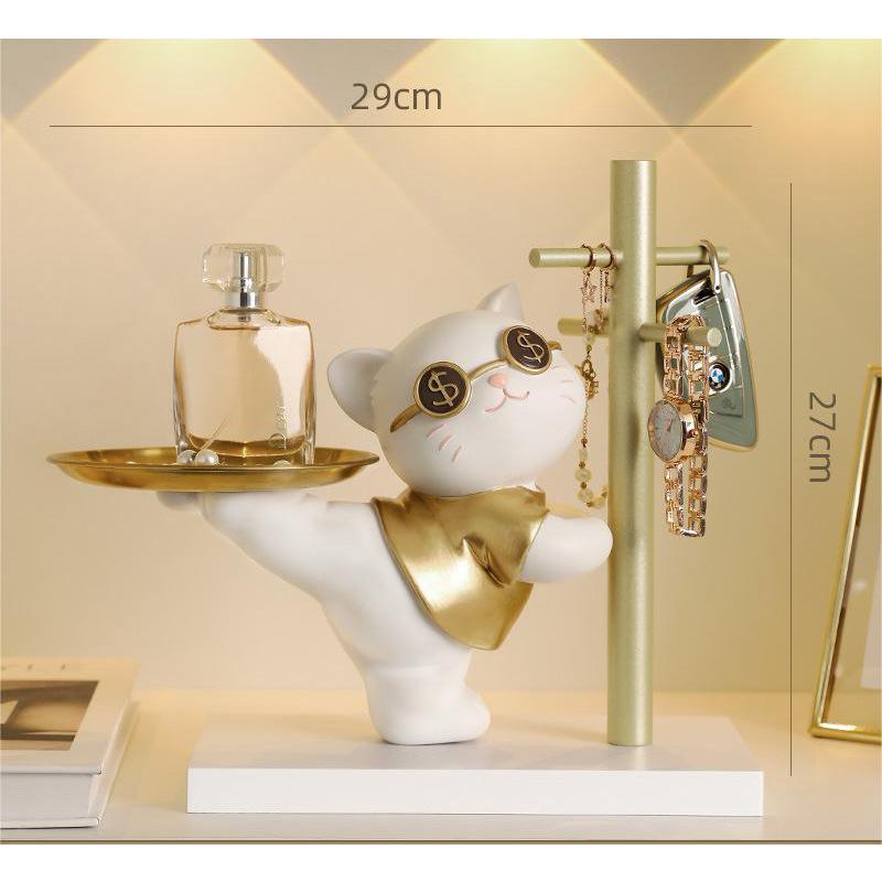 Lucky Cat Decoration  Key Jewelry Storage  Lucky Rabbit  Tray Storage Rack  Home Decoration Accessories  Gift
