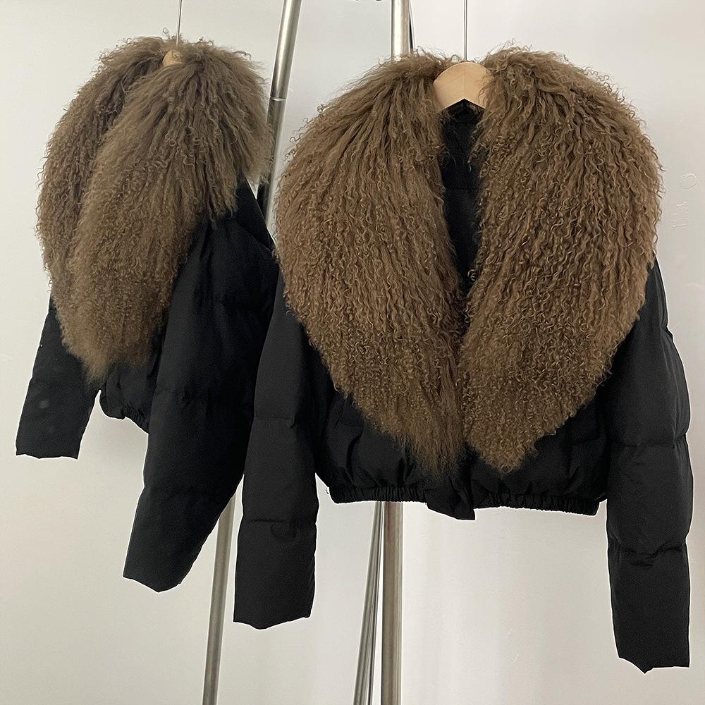 Winter new women's short down jacket women's high-end white duck down fashion warm down jacket women