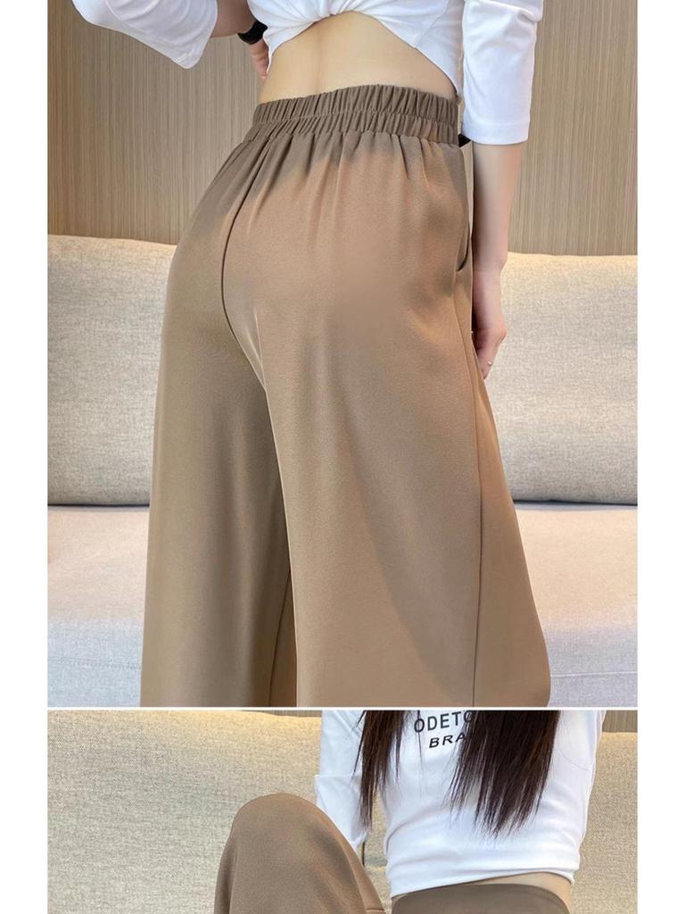 Women's High-Waisted Wide-Leg Drape Pants - Spring 2025 New Casual Loose Fit