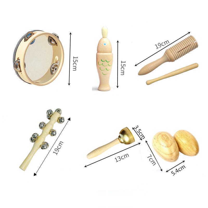 Rattles Wooden Baby Toys Grasp Play Game Teething Kids Toy Bed Bell Sand Hammer Educational Toy Musical Instruments For Children
