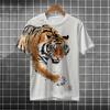 Fashion Tiger pattern  3D Print Men's T-shirt Fashion festival Crew Neck short Sleeve t shirt Tops polyester Men Clothing