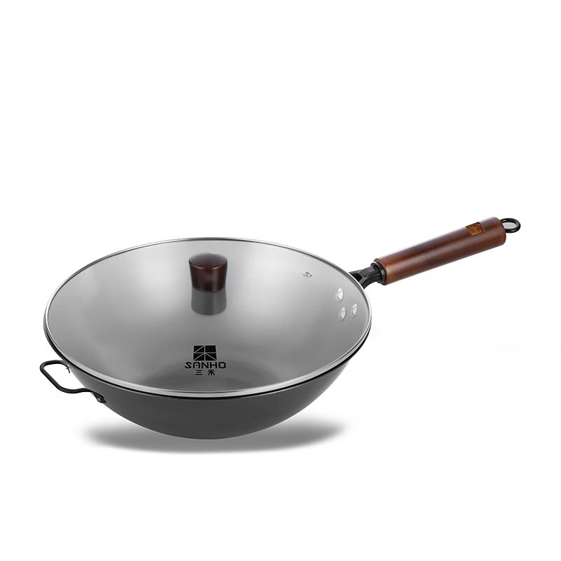 Sanhe 34cm Nitrogenized Pure Iron Wok