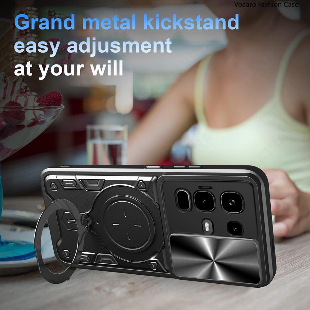 Husă Slide Lens Armor pentru Infinix Note 50X 5G Husă pentru Infinix Note 50 Pro 4G Plus 5G Husă Suport Inel Magnetic