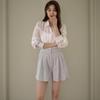 New Arrivals Open Run Women Nylon Waistband Crinkle Pintuck Shorts
