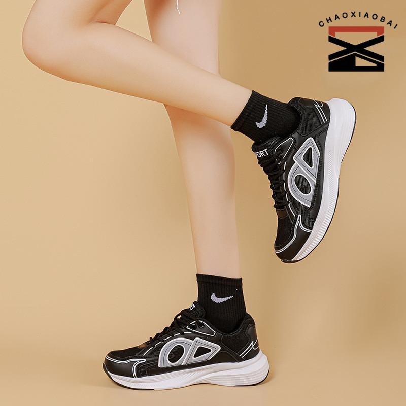 

CHAOXIAOBAI Dad s Shoes Женская 2023 Весна Новая мода Универсальная спортивная обувь Женская толстая подошва Приподнятые кроссовки Корейская повседневная женская обувь