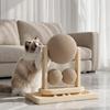 Langlebiger Sisal-Kratzball für Katzen: Massivholz Krallen schärfen Spielzeug & Kratzbaum