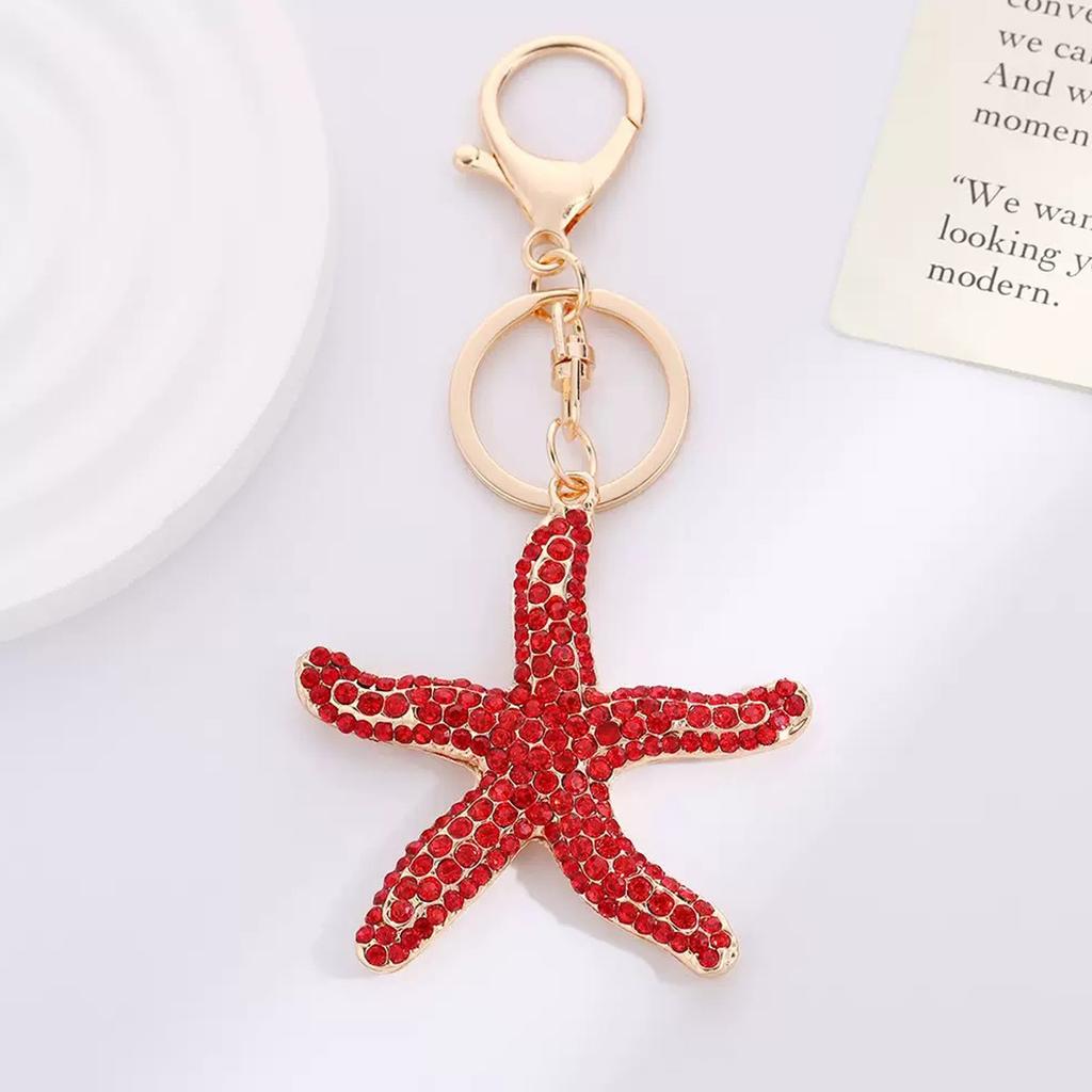 Glittering Marine Creature Keychain Strong Alloy Jewelry for Handbag Embellishment