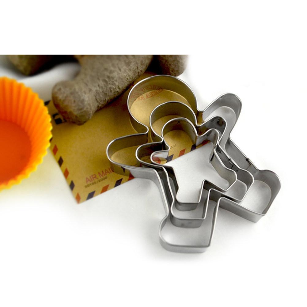 3Pcs Biscuit Moulds Stainless Steel Cookie Cutter Molds Cake Decorating Chocolates Molds Kitchen Cupcake Dessert Baking Mold