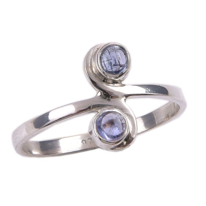 Natural Tanzanite Gemstone 925 Solid Sterling Silver Jewelry Ring Size 8 S8l44