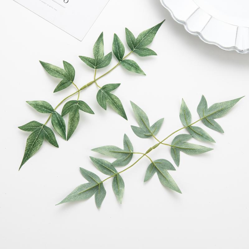 50PCS Artificial Flowers Silk Maple Leaf Christmas Decoration for Home Wedding Outdoor Garden Scrapbook Needlework Fake Plants