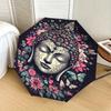 1pc Buddha Flowers Print Umbrella -Home Travel Portable Outdoor Accessories, Multi-functional Umbrella Gift0817003