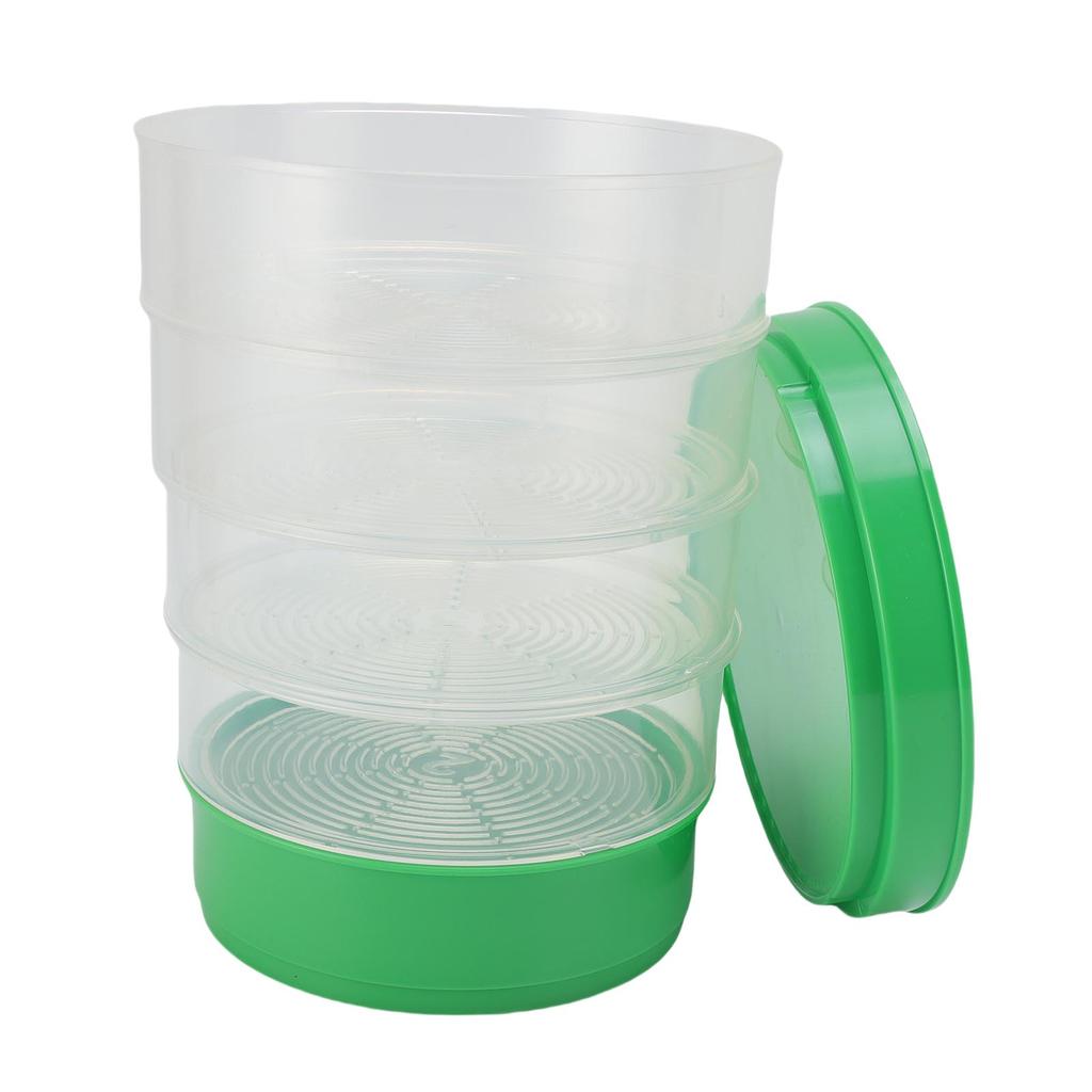 Crop Sprouter Round Shape Stackable Space Saving High Efficiency Crop Sprouting Container for Kitchen