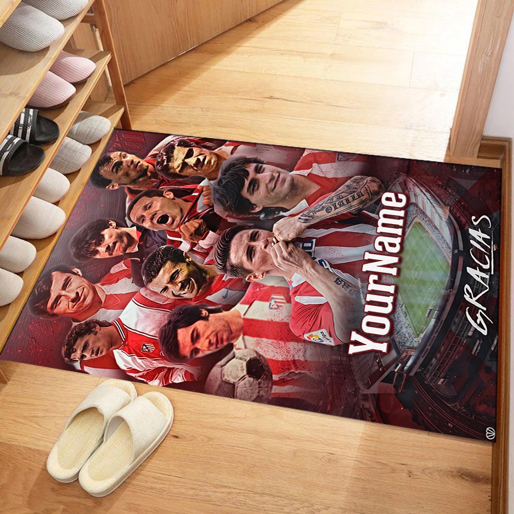 Atletico Madrid Personalized Name Carpet Suitable for Hallway Balcony Game Room Kitchen Antislip Carpet Anime Office Decor Spiritual Gift