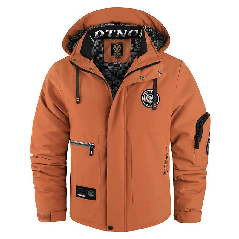 

25 Casual Jacket Fleece Warm Coat Jacket Hooded Jacket Men s Waterproof Long Sleeve Outdoor Men s Clothing 3XL