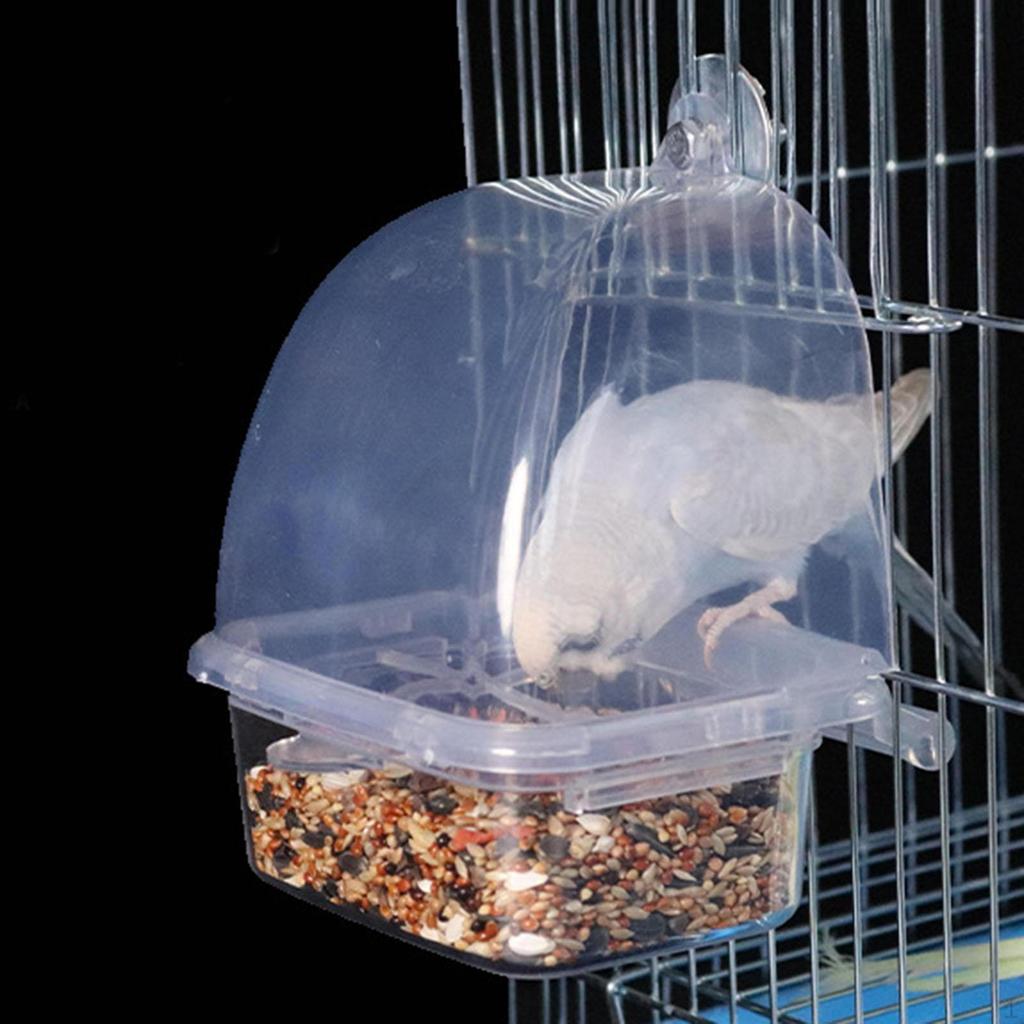 Bird Feeder Catcher Tray Hanging Cup Food Dish for Cage Cockatiels Canaries Sun Conures