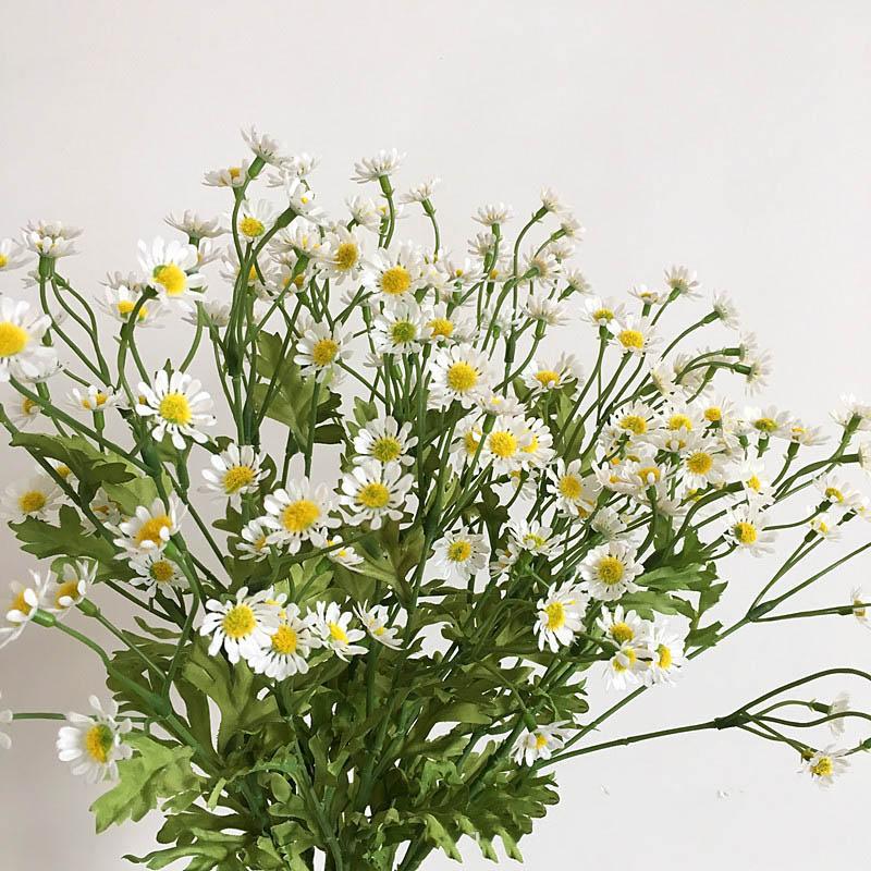 Artificial Daisy Flowers Silk Fake Chamomile Flowers Stamen Small Daisy for Wedding Home Table Decor