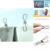 High Quality 20x Stainless Steel Clips For Effortless Laundry Drying And Compact Storage Solutions