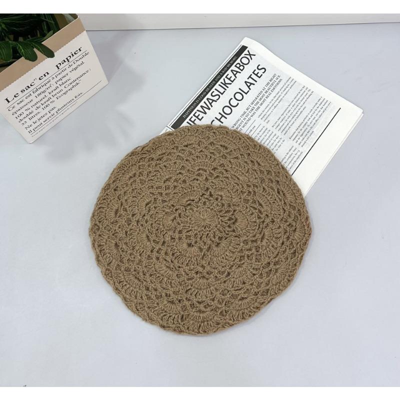 25 Handmade Crochet Single-layer Autumn and Winter Beret, Crochet Hat Autumn Warm Multi-color