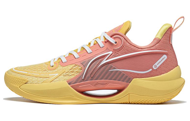 Li Ning Super Light V2 Basketball Shoes Men s Low Top Yellow/Pink ABAT029-15 46