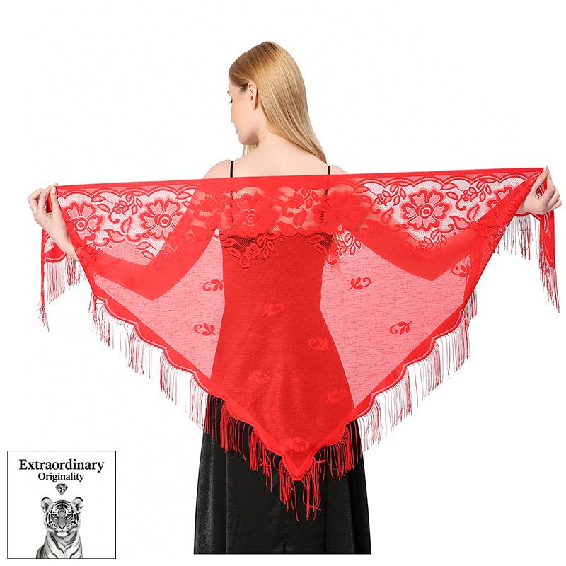 New Lace Triangle Scarf, Bride Bridesmaid Group Wedding Dress, Banquet, Shopping, Tourism Scarf, Girl