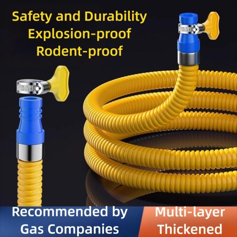 1/1.5/2/2.5/3m Explosion Proof Gas Pipe Rodent Proof Anti Chewing Flexible Steel Gas Pipe Low Pressure Corrugated Gas Hose