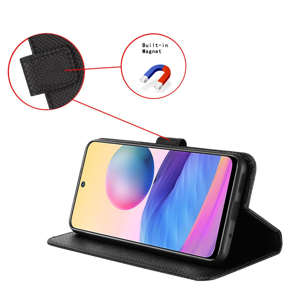 Dla TECNO Pova 7 4G/LJ6 Skórzane etui portfelowe ze smyczą Tekstura diamentowa Pokrowiec na telefon