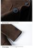 Men's Mid-Length Wool Blend Coat with Suit Collar and Down Liner for Autumn/Winter Business Fashion