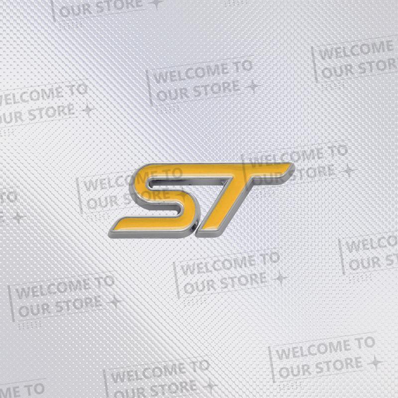 3D Metal ST Car Steering Wheel Badge Sticker Styling Interior Dekoration For Ford ST Line Mondeo Fiesta Focus F-150 Ranger Puma