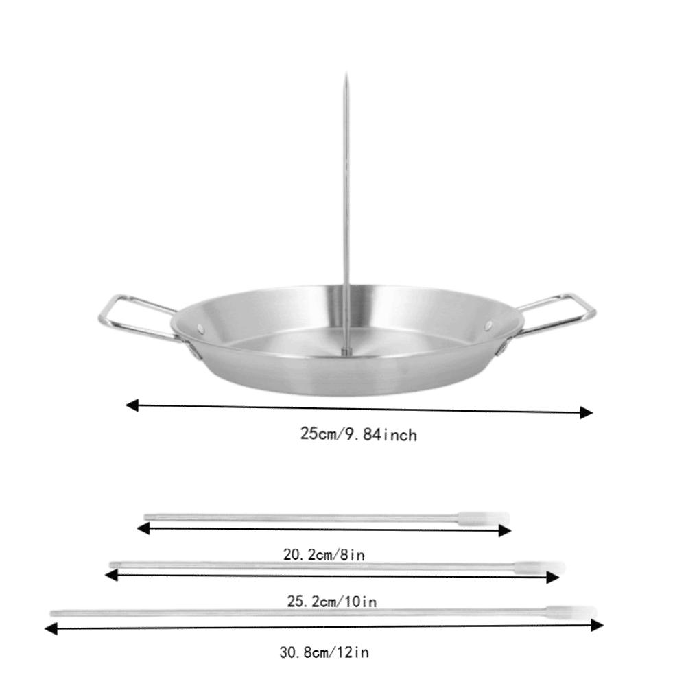 Non Stick Surface Stainless Steel Skewer Vertical Style Barbecue Grill Plate For Shawarma Chicken