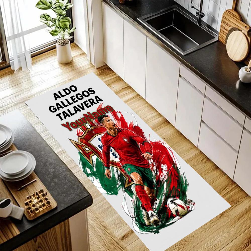 Cristiano Ronaldo Customize Your Name Kitchen Rug Runner Rug Laundry Mat Hallway Entryway The Best Gift Choice