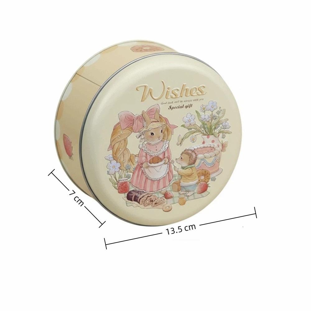 Cartoon Pattern Biscuit Packaging Iron Can 3D Relief Gift Packaging Box Gift Wrapping