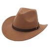 Western Cowboy Hat Upturned Belt Accessories Felt Hat Tibetan Hat Ethnic Style Wear Performance Cashmere Jazz Hat