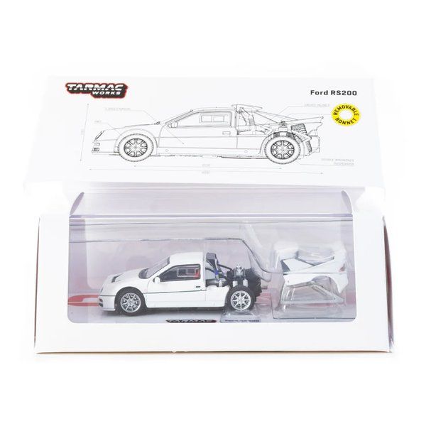 TARMAC WORKS Ford RS200 White - HOBBY64+ T64P-001-WH (2669911)